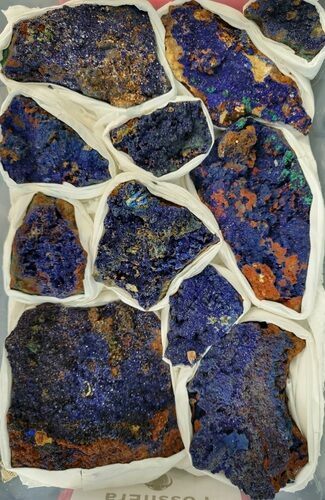 Clearance Lot: Druzy Azurite Clusters - Pieces #215443